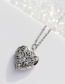 Fashion Silver Color Love Hollow Crystal Openable Photo Photo Box Necklace
