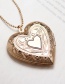 Fashion 18k Gold Printed Love Photo Box Pendant Necklace