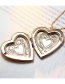 Fashion 18k Gold Printed Love Photo Box Pendant Necklace