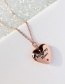 Fashion Rose Gold Love Photo Box Letter Pendant Crystal Necklace