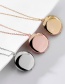 Fashion Silver Color Round Photo Box Pendant Necklace
