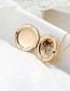 Fashion 18k Gold Round Photo Box Pendant Necklace