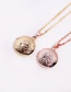 Fashion Kc Gold Lovers Round Photo Box Copper Gold Plated Pendant Necklace