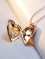 Fashion 18k Gold Letter Engraved Love Photo Box Necklace