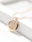 Fashion Gold Smiley Face Round Photo Box Gold-plated Copper Necklace