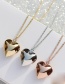 Fashion Kc Gold Love Glossy Copper Gold-plated Openable Necklace