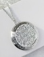 Fashion Silver Color Pattern Photo Box Can Be Opened Copper Gold-plated Necklace