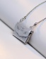 Fashion Silver Color Light Panel Pattern Small Bag Square Photo Box Can Hold Photo Necklace