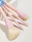 Fashion Cherry Blossoms 4 Wooden Handle Aluminum Tube Nylon Hair Makeup Brushes