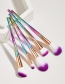 Fashion Colorful 5 Xiaoman Waist Plastic Handle Aluminum Tube Nylon Hair Makeup Brushes
