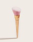 Fashion Rose Gold Color Single Diamond Plastic Handle Aluminum Tube Nylon Hair Makeup Brush