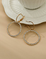 Fashion Silver Color Alloy Diamond Hollow Round Earrings