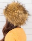 Fashion Imitation Raccoon Hair Coffee Tip Fur Warm And Cold-proof High Imitation Fox Hair Pot Hat