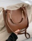 Fashion Brown Large Capacity Stone Pattern Stitching One-shoulder Messenger Bag