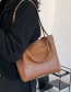 Fashion Black Large Capacity Stone Pattern Stitching One-shoulder Messenger Bag