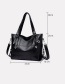 Fashion Black Large-capacity Checkered Shoulder Crossbody Bag