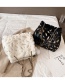 Fashion White Plush Bronzing Feather One-shoulder Messenger Bag