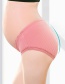 Fashion Bean Paste + Champagne + Brightening (lace) Low-waist Cotton Belly Lift Seamless Large Size U-shaped Maternity Panties