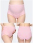 Fashion Khaki Stripes Cotton Large Size High Waist Belly Support Adjustable Maternity Panties