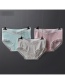 Fashion Pinstripe Pure Cotton Low-waist Belly Lift Seamless Large Size U-shaped Maternity Panties