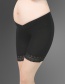 Fashion Lace Black + Black Two-piece Anti-glare Low-rise Lace Maternity Leggings