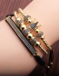 Fashion White Gold Braided Bracelet Micro-inlaid Zircon Crown Tire Woven Adjustable Bracelet
