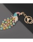 Fashion Color Alloy Diamond Peacock Keychain Pendant