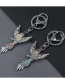 Fashion Gray Alloy Diamond Bird Keychain Pendant