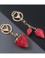 Fashion Big Strawberry Alloy Diamond-studded Watermelon And Strawberry Keychain Pendant