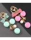 Fashion Rose Red Alloy Multilayer Resin Macaron Keychain Pendant