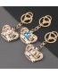 Fashion White Alloy Diamond Crown Keychain Pendant