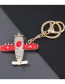 Fashion Sky Blue Alloy Oil Drop Diamond Aircraft Keychain Pendant