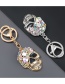 Fashion Gold Color Alloy Diamond Skull Keychain Pendant
