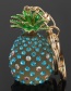 Fashion Blue Alloy Diamond-studded Pineapple Keychain Pendant