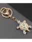 Fashion Color Alloy Diamond Tortoise Keychain Pendant