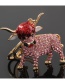 Fashion Rose Gold Alloy Diamond-studded Cow Keychain Pendant