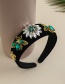 Fashion Green Fabric Alloy Diamond Bee Flower Headband
