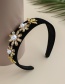 Fashion Champagne Fabric Alloy Diamond-studded Pearl Bee Flower Headband