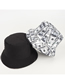 Fashion White Dollar Print Double-sided Fisherman Hat