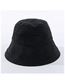 Fashion Black Cotton Solid Color Stitching Fisherman Hat