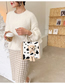 Fashion Cow White Bear Print Doll Nylon Handbag
