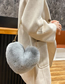 Fashion White Plush Love Chain Shoulder Messenger Bag