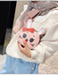 Fashion Pink Bunny Print Kids One-shoulder Messenger Bag