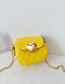 Fashion Yellow Childrens One-shoulder Diagonal Bag With Chain Love Lock
