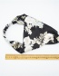 Fashion Bandana Rose Black Satin Triangle Scarf Toe Cap Printed Elastic Elastic Headband