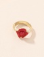 Fashion Gold Color Rose Flower Dripping Alloy Ring