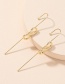 Fashion Bow Ear Hook Butterfly Combined With Gold Piercing Ear Hook