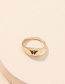 Fashion Gold Color Butterfly Alloy Drop Oil Geometric Ring