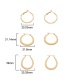 Fashion Thin Round Geometric Alloy Circle Earrings