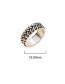 Fashion Ring Herringbone Weave Pattern Alloy Ring